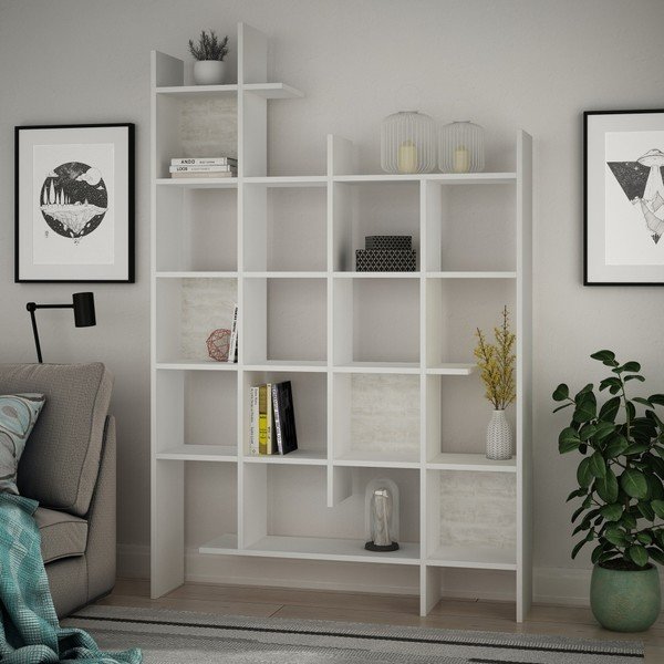 Бяла етажерка Manco - Decortie-image-1
