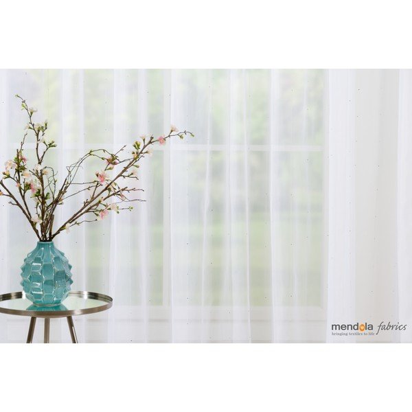 Бяла завеса 140x260 cm Michelle - Mendola Fabrics-image-2