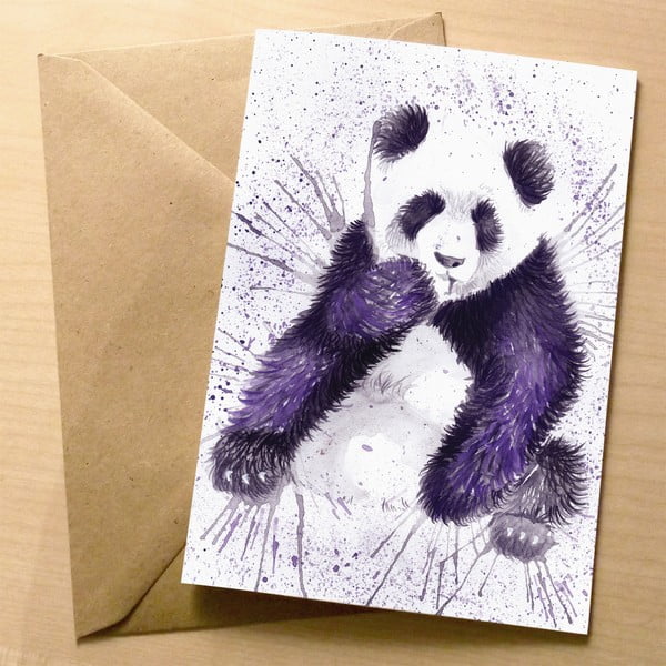 Přáníčko Wraptious Splatter Panda