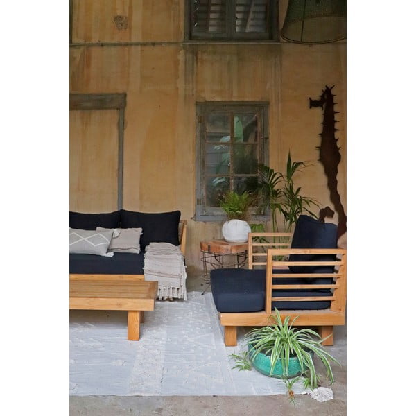 Бял ръчно изработен памучен килим подходящ за пране 200x300 cm Tribu Natural – Lorena Canals-image-3