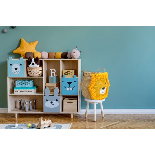 Жълта/естествена детска кошница за играчки от морска трева ø 30x28 cm Lion – Compactor-image-2