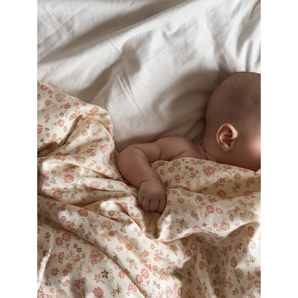 Бежово детско спално бельо от органичен памук 70x100 cm Augusta – Cam Cam Copenhagen-image-3