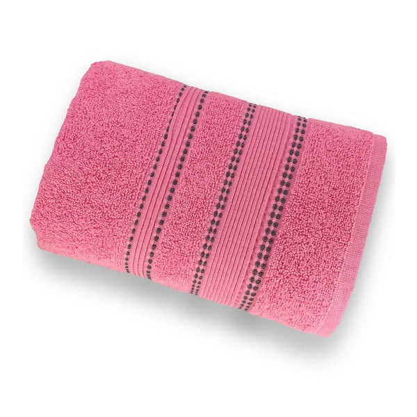 Коралово-розова кърпа от 100% памук Marie Lou Remix, 90 x 50 cm - MARIE LOU