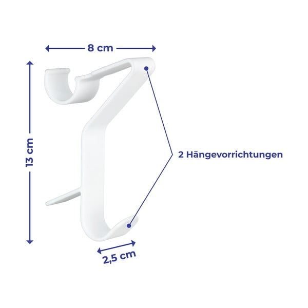 Бели висящи пластмасови куки в комплект от 3 броя – Maximex-image-4