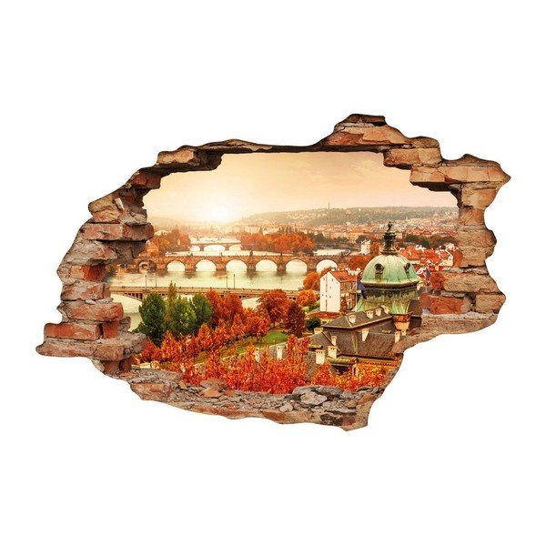 3D стикер за стена Пражка есен, 90 x 60 cm - Ambiance-image-2