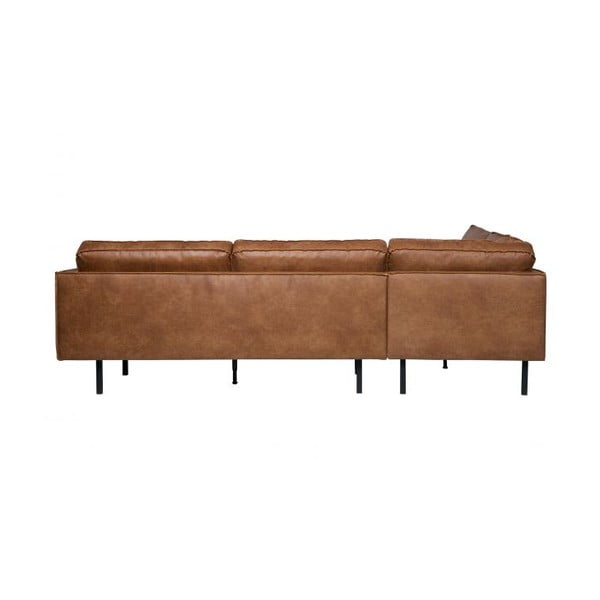 Кафяв ъглов диван от изкуствена кожа (ляв ъгъл/L форма) Rodeo – WOOOD-image-4