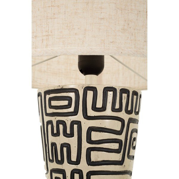 Черна/кремава подова лампа с текстилен абажур (височина 145 cm) Nairobi – Mauro Ferretti-image-3