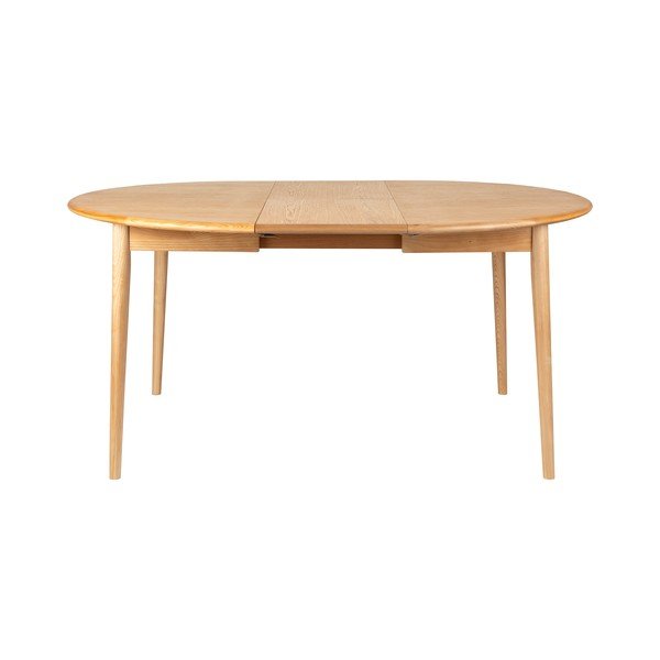 Кръгла сгъваема трапезна маса с допълнителна плоча с дъбов плот ø 120 cm Twist – Zuiver-image-3