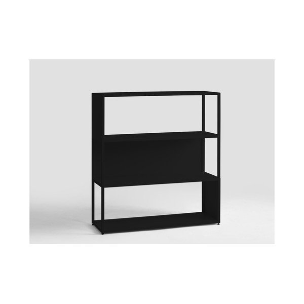 Черна етажерка за книги Custom Form Hyller Side, височина 110 cm - CustomForm-image-1
