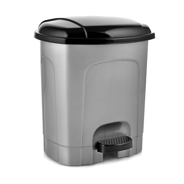 Сиво пластмасово кошче за боклук с педал 30 l – Orion