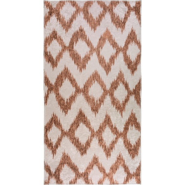 Бял/оранжев килим, подходящ за миене 160x230 cm - Vitaus