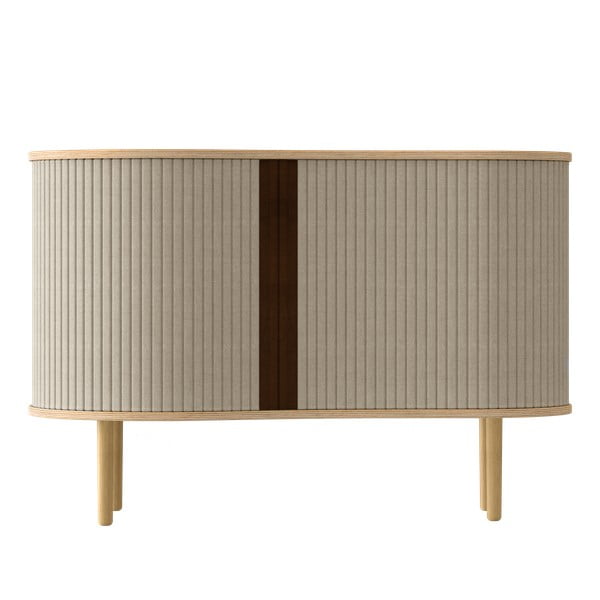 Нисък скрин с дъбов декор в бежово-натурален цвят с плъзгащи се врати 100x67 cm Audacious - UMAGE-image-3