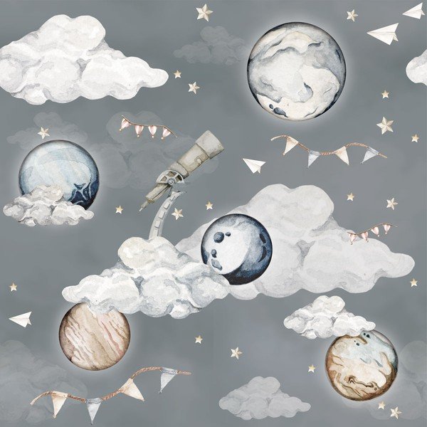 Детски тапет 100x280 cm Magic Planets – Dekornik