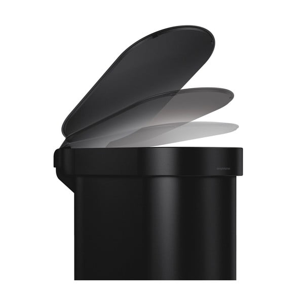 Стоманен кош за отпадъци с педали 45 л Slim - simplehuman-image-3