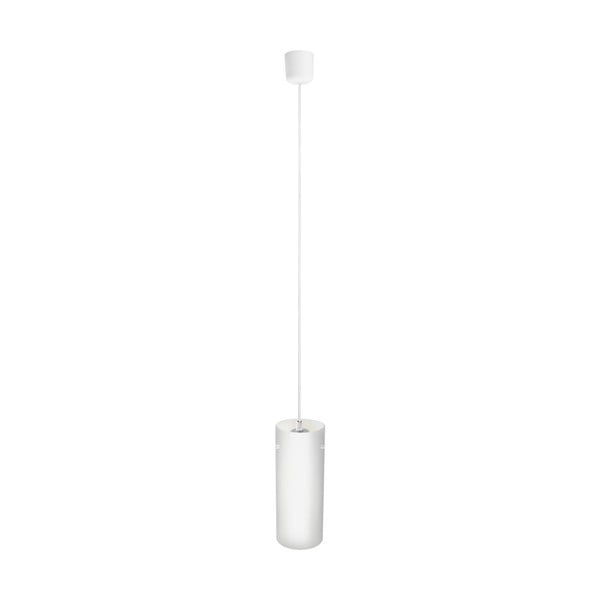 Bílostříbrné závěsné svítidlo s bílým kabelam a bílou objímkou Sotto Luce  Paipu