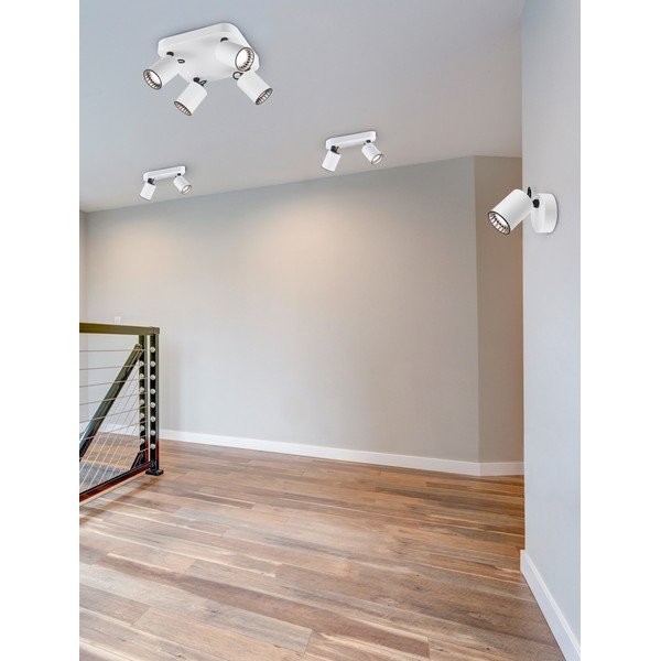 Бяла прожекторна лампа ø 6 cm Pago - Trio-image-1