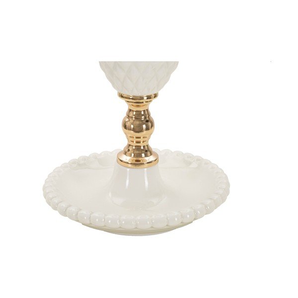 Бяла настолна лампа с текстилен абажур (височина 57 cm) Torre – Mauro Ferretti-image-3