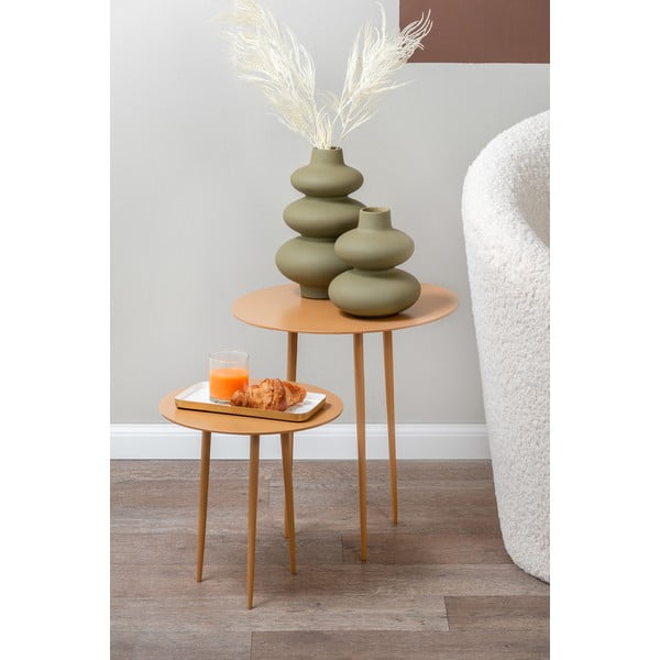 Зелена керамична ваза Karlsson Circles, височина 28,5 cm - PT LIVING-image-1