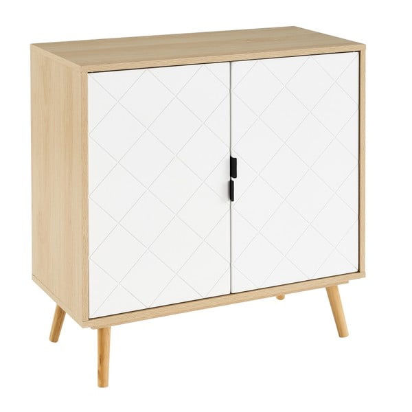 Бял естествен шкаф от бреза 77x78 cm - Casa Selección