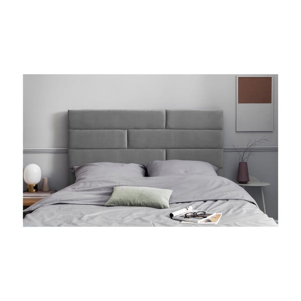 Светлосива тапицирана табла 160x120 cm NY - Cosmopolitan Design-image-3