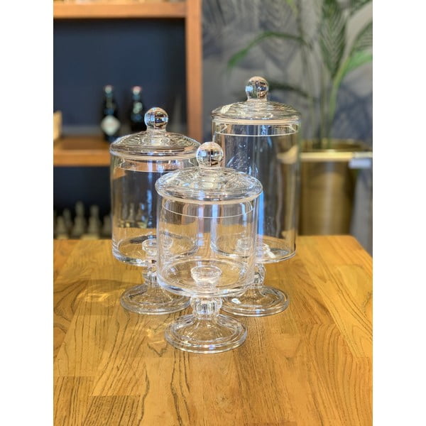 Стъклен буркан на стебло Camaya, височина 25 cm - Mia-image-1