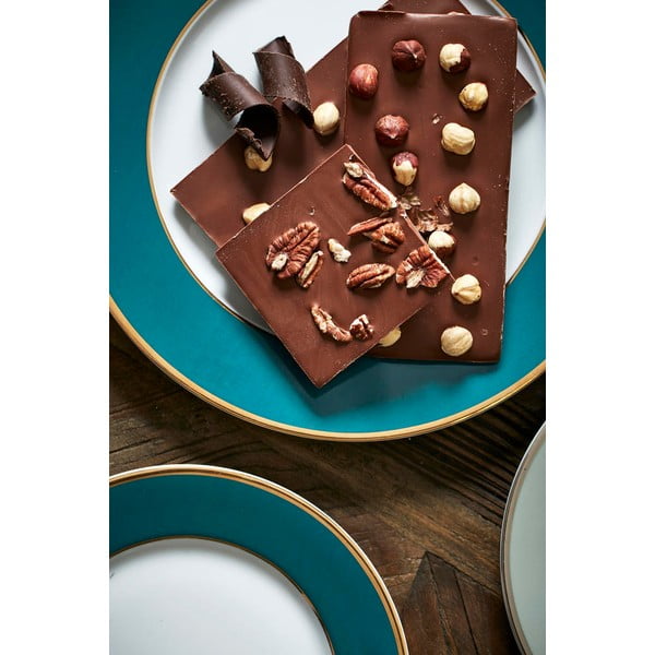 Порцеланова десертна чиния в цвят бензин ø 20,5 cm Ginger - Côté Table-image-2