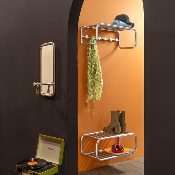 Метален панел за окачване в сребрист цвят 35x60x11 cm Retro – Spinder Design-image-1