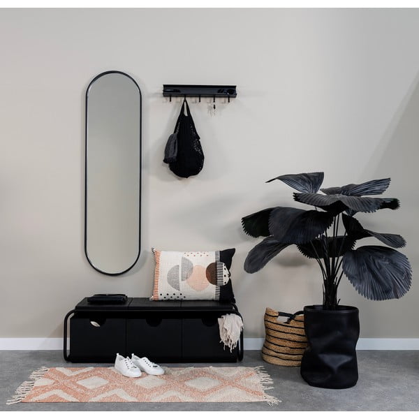 Черна метална стенна закачалка с рафт 50 cm Easy – Spinder Design-image-2