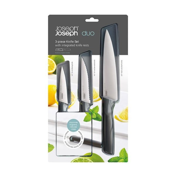 Комплект ножове с покритие 3 бр. от неръждаема стомана Elevate – Joseph Joseph-image-4