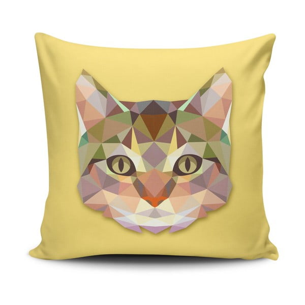 Калъфка за възглавница от памучна смес Котка, 45 x 45 cm - Cushion Love