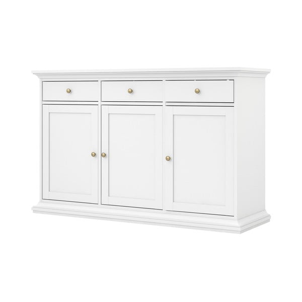 Бял нисък скрин 144x92 cm Paris – Tvilum-image-2