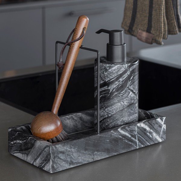 Тъмносив каменен органайзер за мивки Marble – Mette Ditmer Denmark-image-2