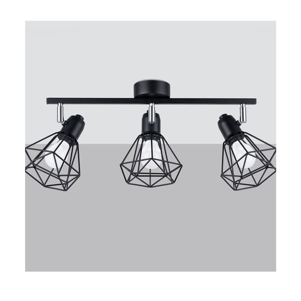 Черна лампа за таван ø 10 cm Varpu - Sollux-image-3