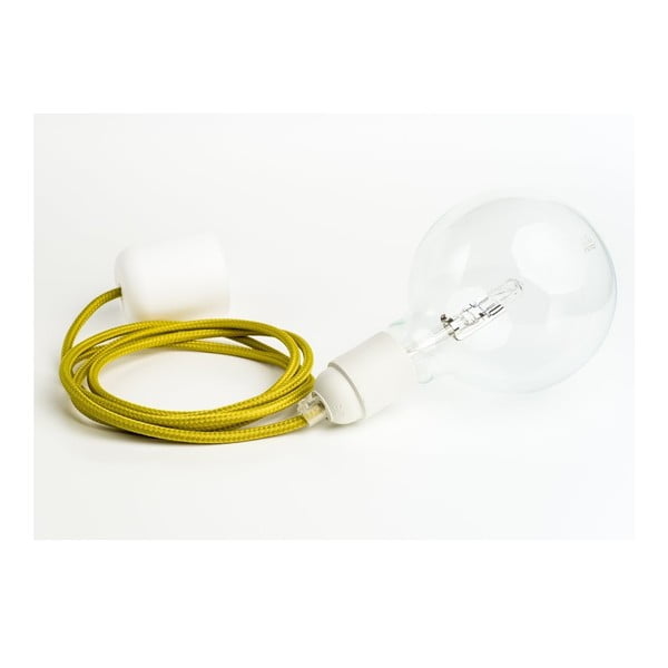 Barevný  kabel Loft se žárovkou, oliva