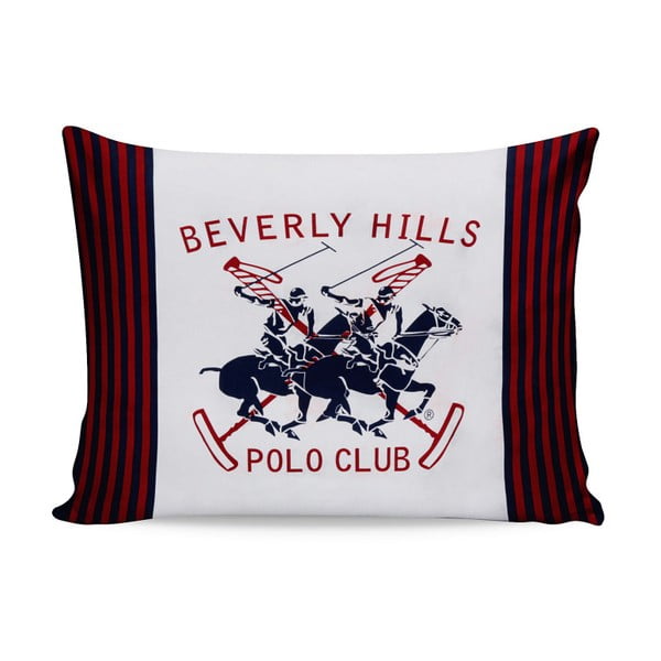Комплект от 2 памучни калъфки за възглавници Polo Club Red, 50 x 70 cm - Beverly Hills Polo Club