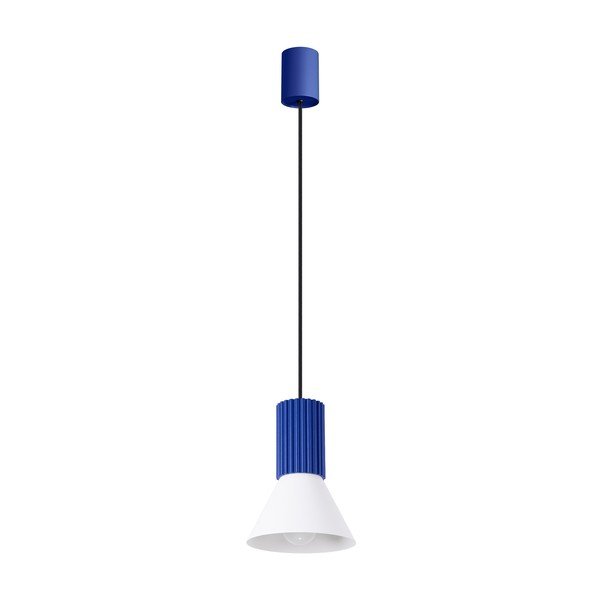 Синьо  метално висящо осветително тяло ø 14 cm Niru – Sollux