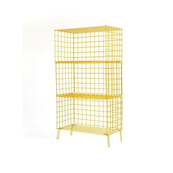 Жълт метален шкаф за съхранение , 56 x 100 cm - Really Nice Things