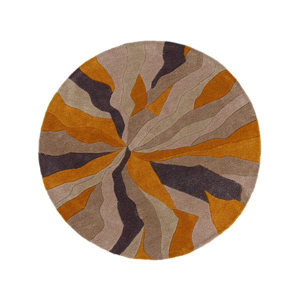 Жълт килим , ⌀ 135 cm Splinter - Flair Rugs