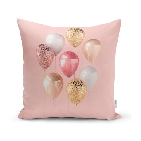 Калъфка за възглавница Балони с розово BG, 45 x 45 cm - Minimalist Cushion Covers