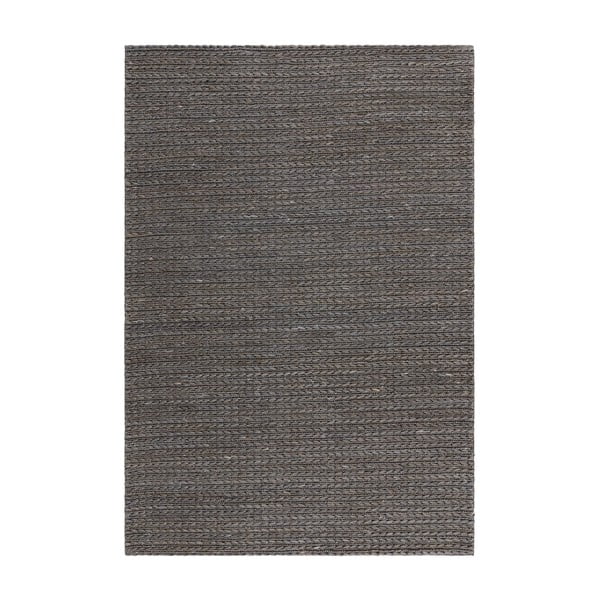 Антрацитен ръчно изработен ютен килим 200x290 cm Oakley – Asiatic Carpets