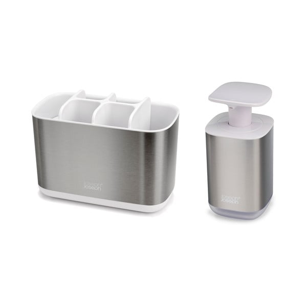 Комплект дозатори за сапун с държач за четки за зъби EasyStore - Joseph Joseph