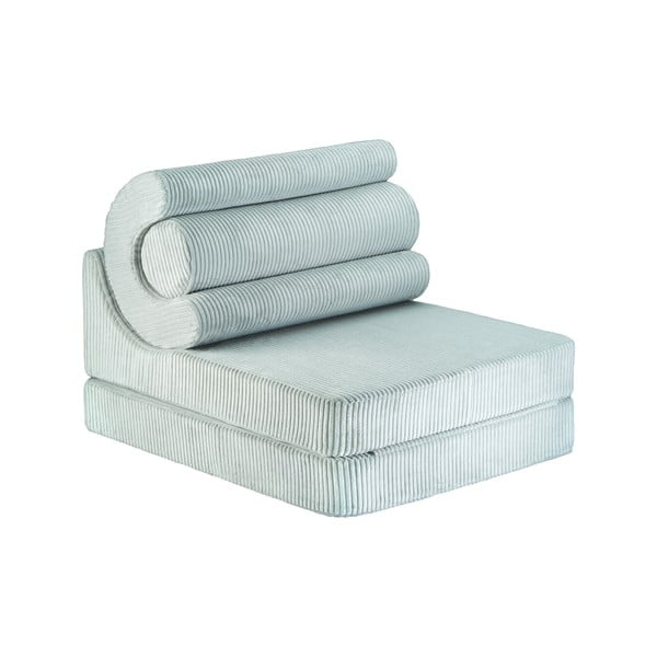 Детски стол от рипсено кадифе в цвят мента Flipster – Wigiwama