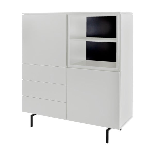 Бял висок скрин 120x133 cm Plain - Tenzo-image-1