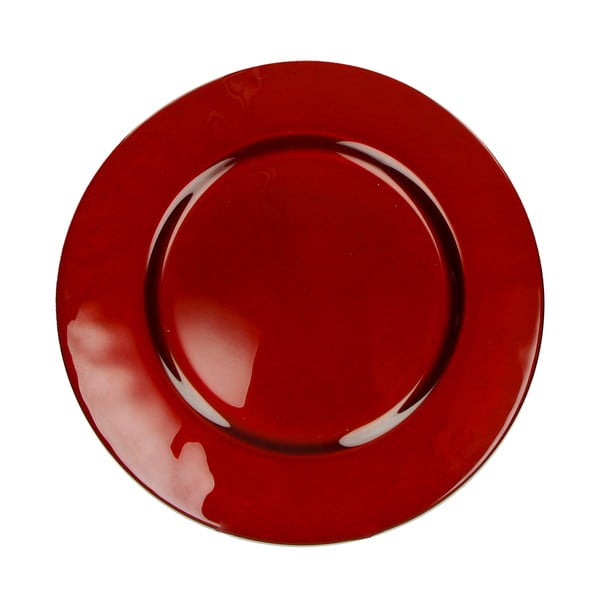 Червена стъклена плоча Sottopiatto, ⌀ 32 cm Alleluia - Brandani