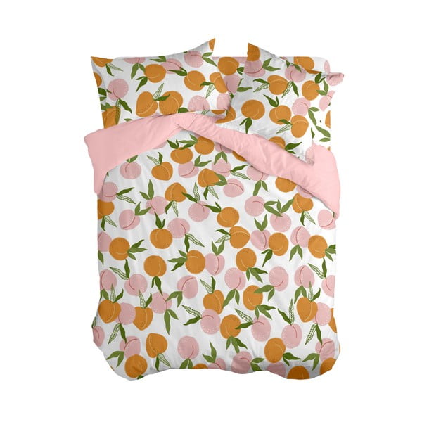 Оранжево-розова завивка за единично легло 140x200 cm Peach fruits - Aware