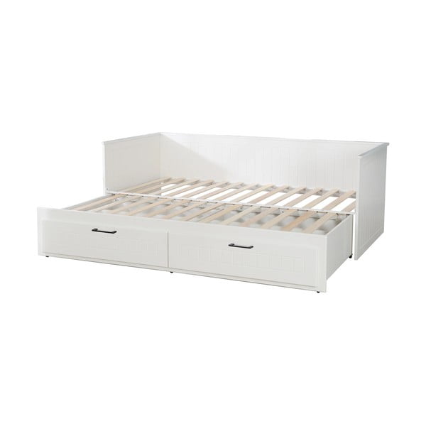 Бяло детско легло с разтегателно легло и място за съхранение 90/180x200 cm Sylt - Roba-image-2