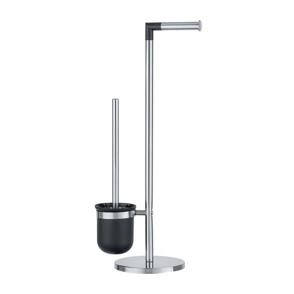 Четка за тоалетна в сребристо с поставка за тоалетна хартия Parus - Wenko-image-3