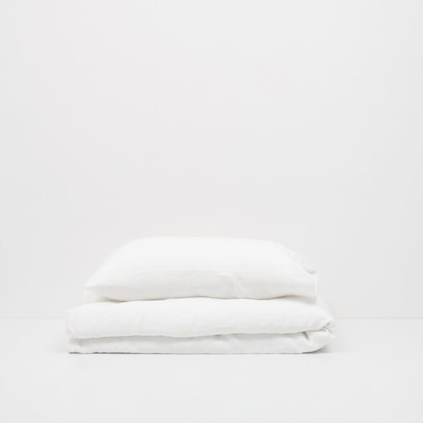 Детска бяла ленена калъфка за възглавница Nature, 40 x 60 cm - Linen Tales-image-1