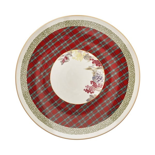 Кръгла чиния за сервиране с коледен мотив Centrotavola, ⌀ 40 cm Sottobosco - Brandani