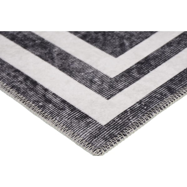 Сив и кремав миещ се килим 200x80 cm - Vitaus-image-2